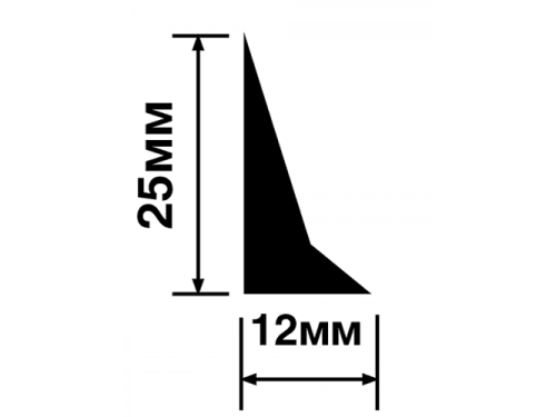 TR25V2 Молдинг ПОЛИСТИРОЛ HI WOOD 25мм х 12мм х 2,7м. V2